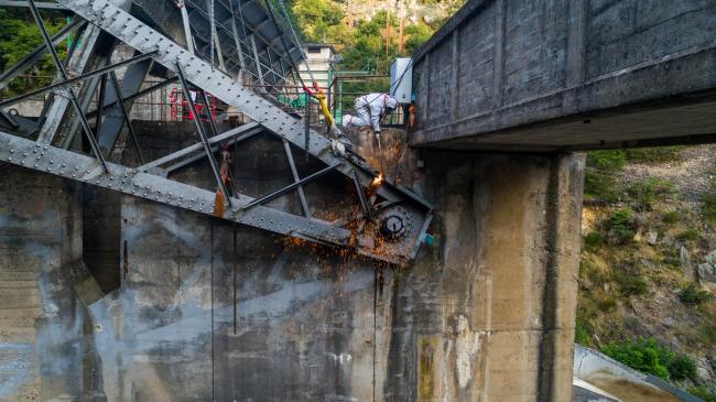 Puy en Velay : Barrage de Poutes - Démantèlement du barrage de poutes